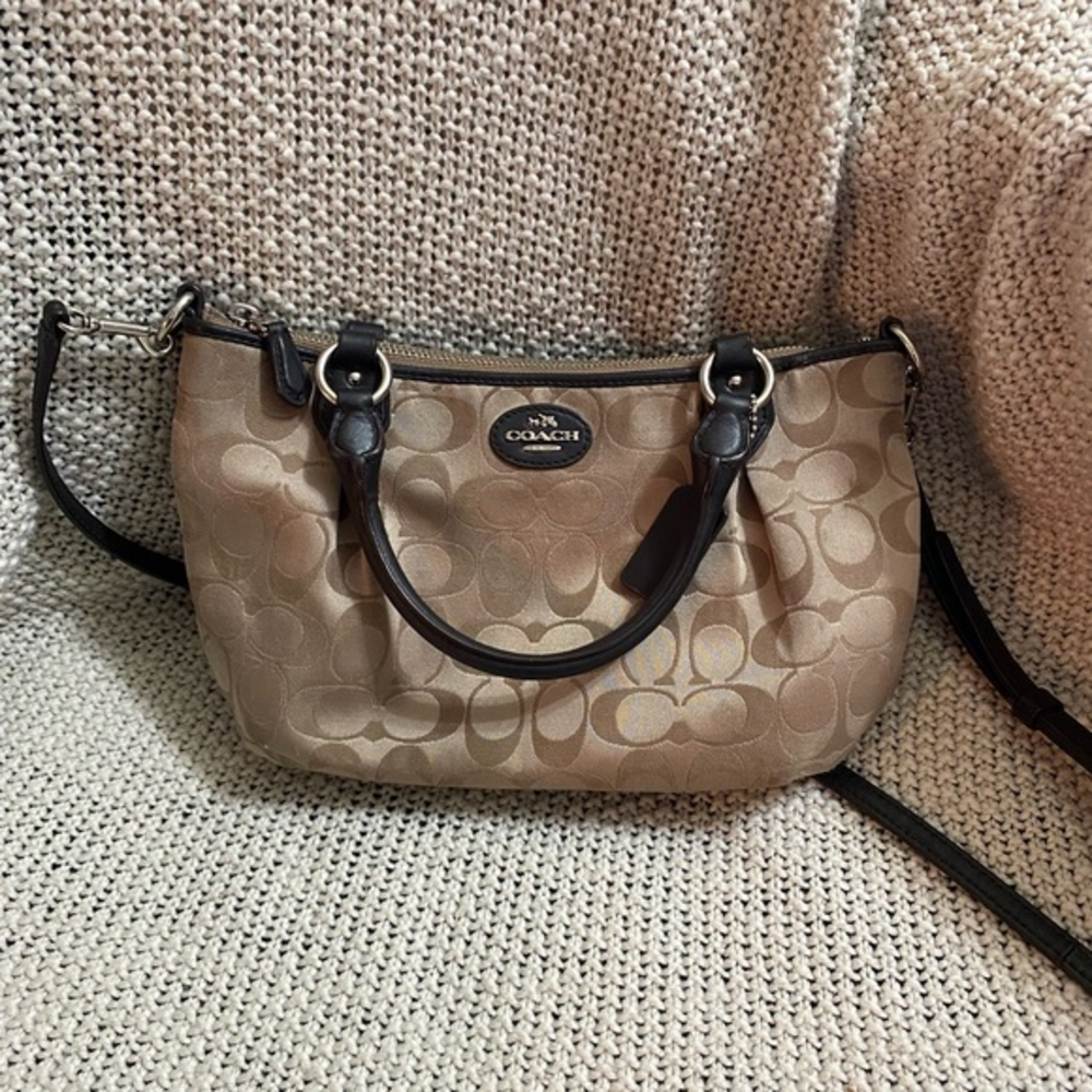 Signature Coach Canvas and Leather Collette Mini Satchel